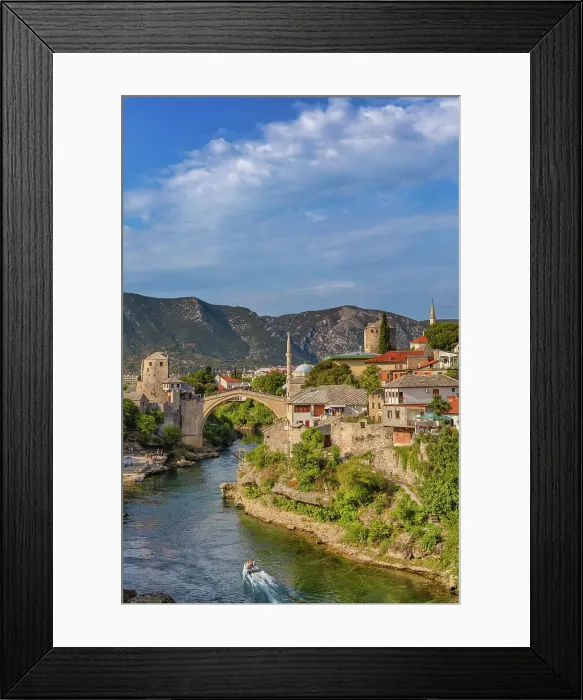 Framed Print : Stari most, Old Bridge, 16th century Ottoman bridge, Mostar, Bosnia Framed Print : Stari most, Old Bridge, 16th century Ottoman bridge, Mostar, Bosnia
