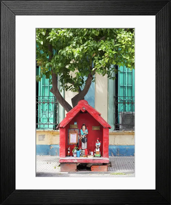 Framed Print : A sanctuary in homage to the Gauchito Gil in a street of the Abasto, Once, Buenos Aires, Argentina Framed Print : A sanctuary in homage to the Gauchito Gil in a street of the Abasto, Once, Buenos Aires, Argentina