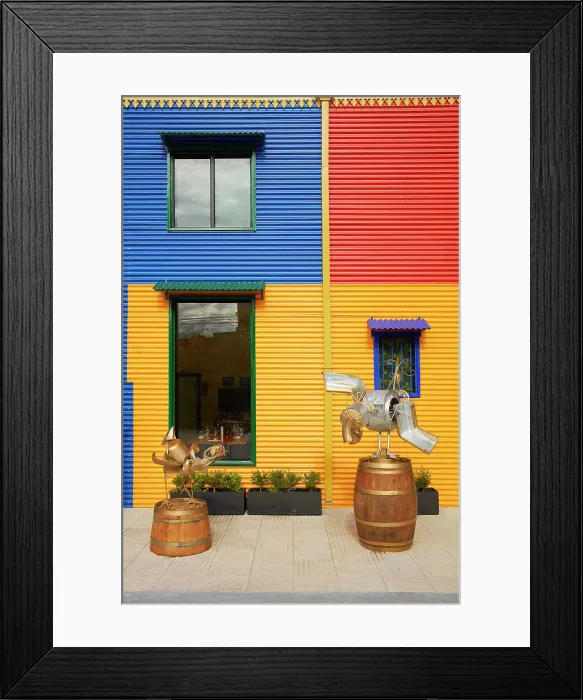 Framed Print : Steel sculptures at the Vico Wine Bar, La Boca, Buenos Aires, Argentina Framed Print : Steel sculptures at the Vico Wine Bar, La Boca, Buenos Aires, Argentina