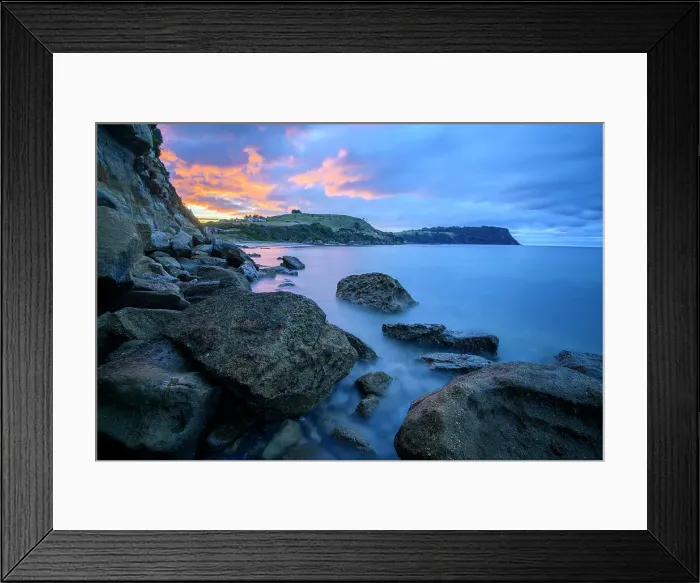 Framed Print : Australia, Tasmania, Wynyard, Fossil Bluff, Bass Strait, Bluff at sunset Framed Print : Australia, Tasmania, Wynyard, Fossil Bluff, Bass Strait, Bluff at sunset