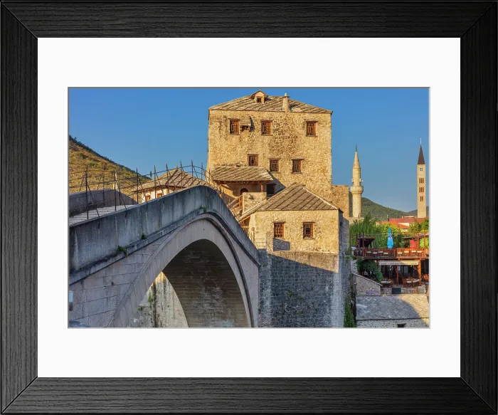 Framed Print : Stari most, Old Bridge, 16th century Ottoman bridge, Mostar, Bosnia Framed Print : Stari most, Old Bridge, 16th century Ottoman bridge, Mostar, Bosnia