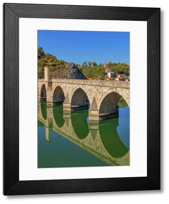 Framed Print : Mehmed Pasa Sokolovic bridge, 1577, Drina river, Visegrad, Bosnia Framed Print : Mehmed Pasa Sokolovic bridge, 1577, Drina river, Visegrad, Bosnia