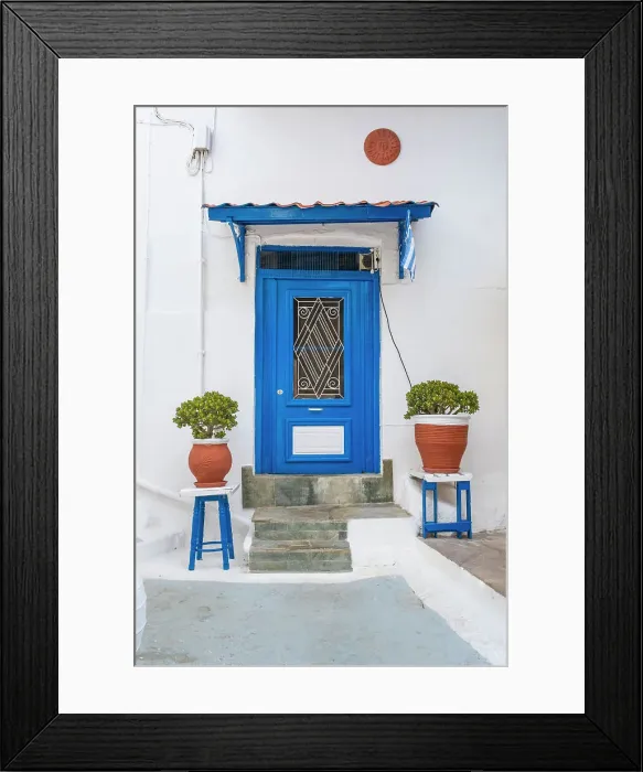 Framed Print : Blue door, Poros Island, Saronic Islands, Greece Framed Print : Blue door, Poros Island, Saronic Islands, Greece