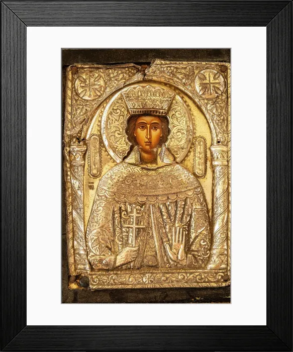 Framed Print : Greek orthodox icon, Poros Island, Saronic Islands, Greece