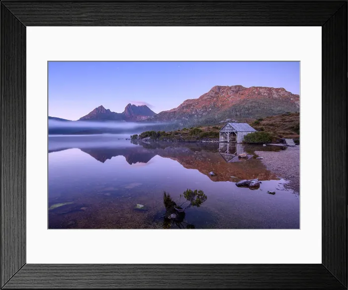 Framed Print : Australia, Tasmania, Cradle Mountain, Lake St Clair National Park, Dove lake