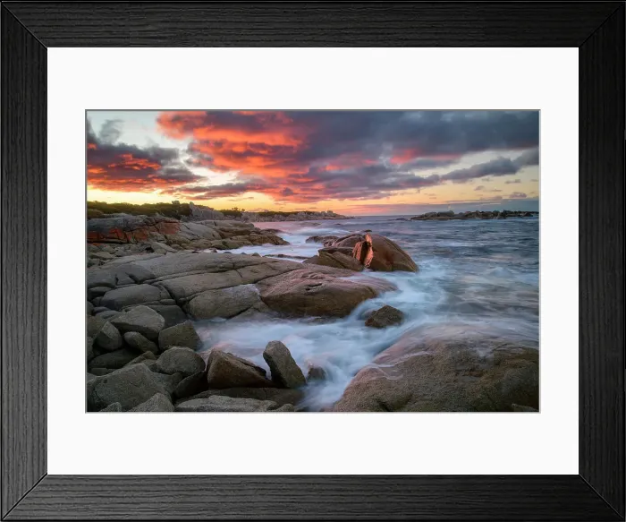 Framed Print : Australia, Tasmania, East Coast, Bay of Fires, Eddystone Framed Print : Australia, Tasmania, East Coast, Bay of Fires, Eddystone