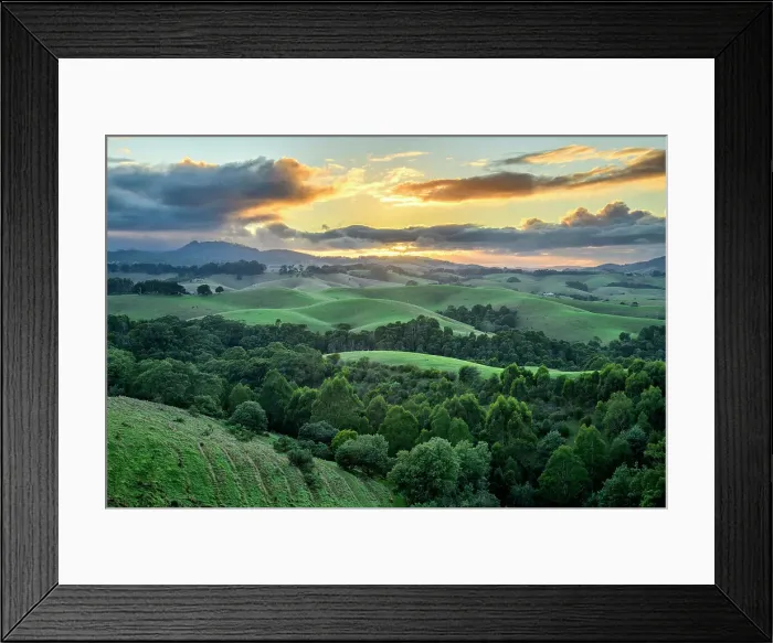 Framed Print : Australia, Victoria, Foster, hils at sunrise Framed Print : Australia, Victoria, Foster, hils at sunrise
