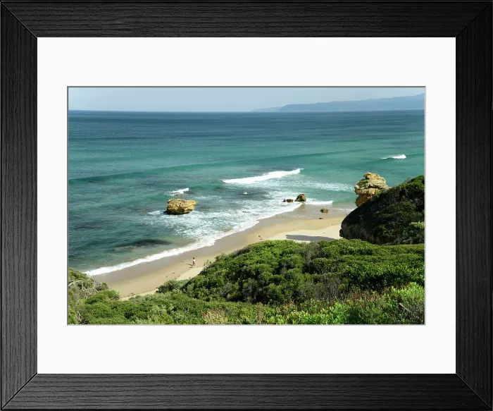 Framed Print : Australia; Victoria;Fairway Haven, Great Ocean road, Split Point Lighthouse, Bass Strait