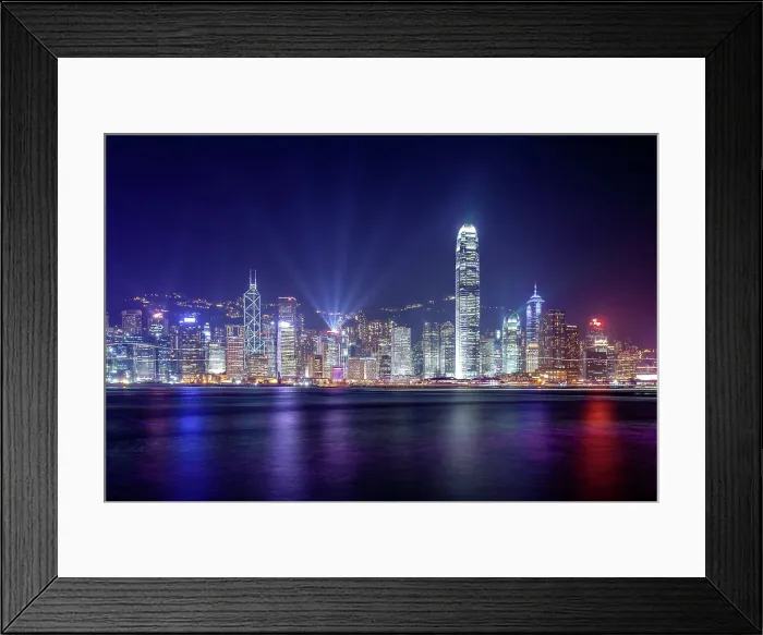 Framed Print : View of Hong Kong Island skyline, Hong Kong Island, Hong Kong