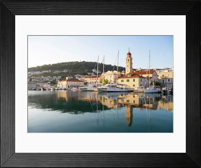 Framed Print : Pucisca on the island of Brac, Damatia, Adriatic Coast, Croatia