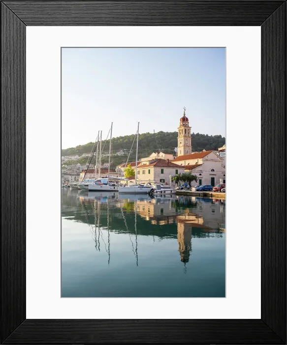 Framed Print : Pucisca on the island of Brac, Damatia, Adriatic Coast, Croatia