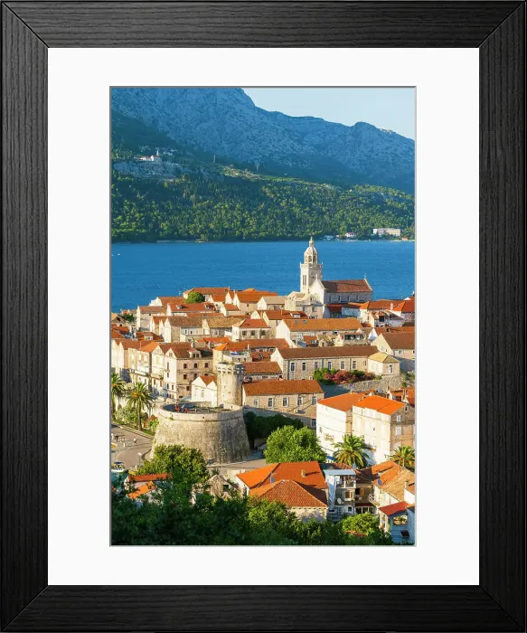 Framed Print : Korcula Old Town. Korcula, Dalmatia, Croatia Framed Print : Korcula Old Town. Korcula, Dalmatia, Croatia