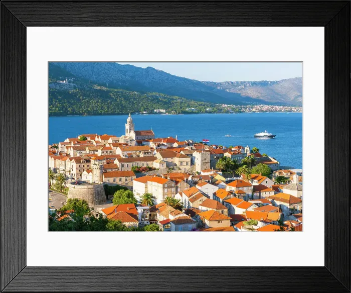 Framed Print : Korcula Old Town. Korcula, Dalmatia, Croatia Framed Print : Korcula Old Town. Korcula, Dalmatia, Croatia