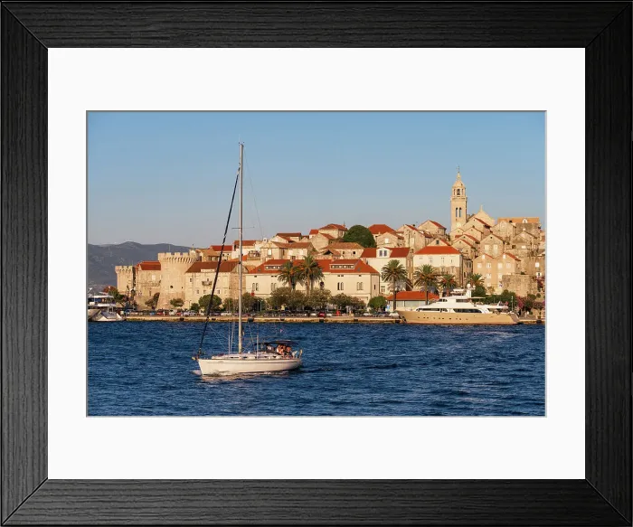 Framed Print : Korcula Old Town. Korcula, Dalmatia, Croatia