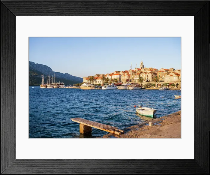 Framed Print : Korcula Old Town. Korcula, Dalmatia, Croatia