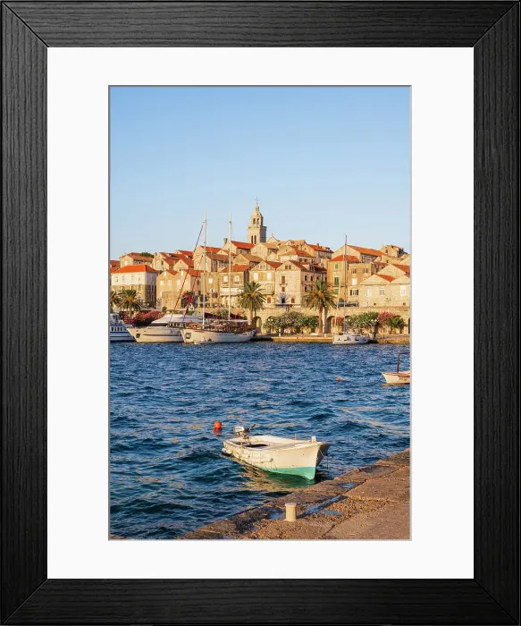 Framed Print : Korcula Old Town. Korcula, Dalmatia, Croatia Framed Print : Korcula Old Town. Korcula, Dalmatia, Croatia