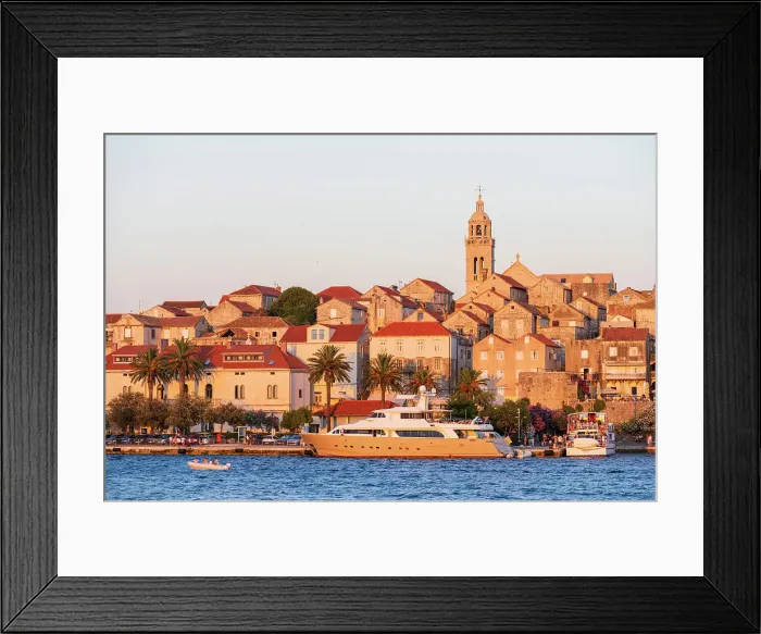 Framed Print : Korcula Old Town. Korcula, Dalmatia, Croatia