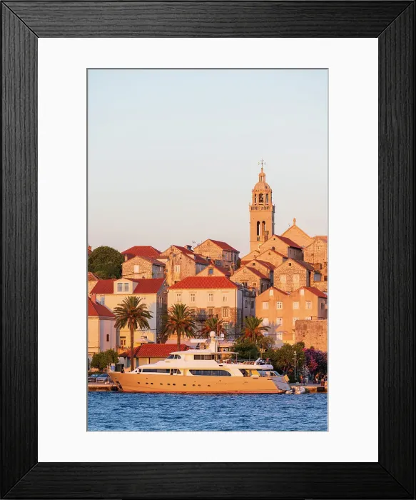 Framed Print : Korcula Old Town. Korcula, Dalmatia, Croatia