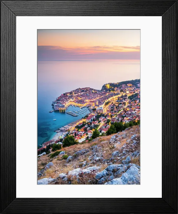 Framed Print : Dubrovnik, Dalmatian Coast, Adriatic, Croatia
