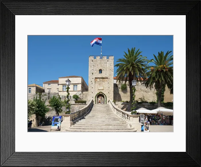 Framed Print : Korcula Old Town. Korcula, Dalmatia, Croatia Framed Print : Korcula Old Town. Korcula, Dalmatia, Croatia