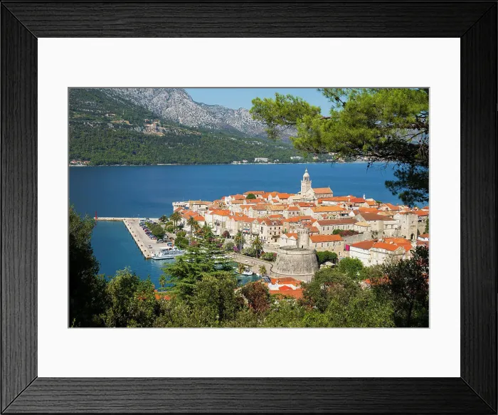 Framed Print : Korcula Old Town. Korcula, Dalmatia, Croatia Framed Print : Korcula Old Town. Korcula, Dalmatia, Croatia