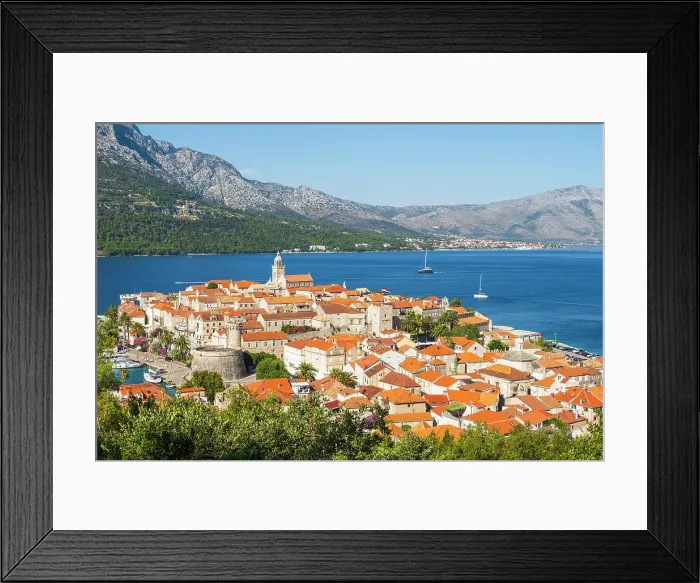 Framed Print : Korcula Old Town. Korcula, Dalmatia, Croatia Framed Print : Korcula Old Town. Korcula, Dalmatia, Croatia