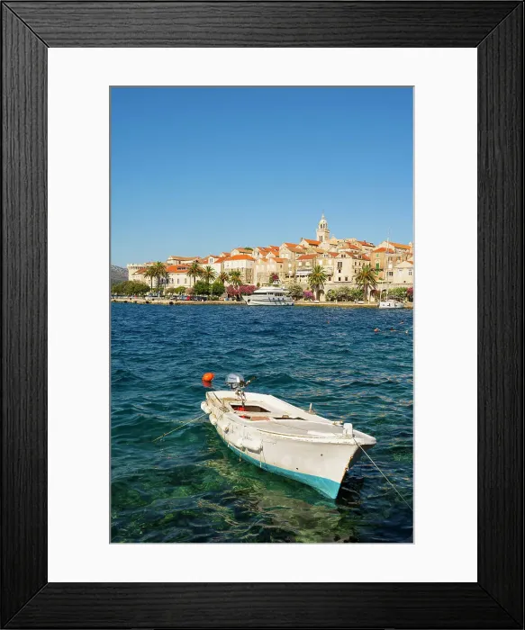 Framed Print : Korcula Old Town. Korcula, Dalmatia, Croatia Framed Print : Korcula Old Town. Korcula, Dalmatia, Croatia