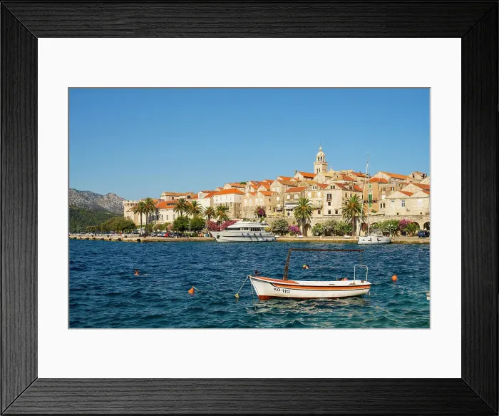 Framed Print : Korcula Old Town. Korcula, Dalmatia, Croatia