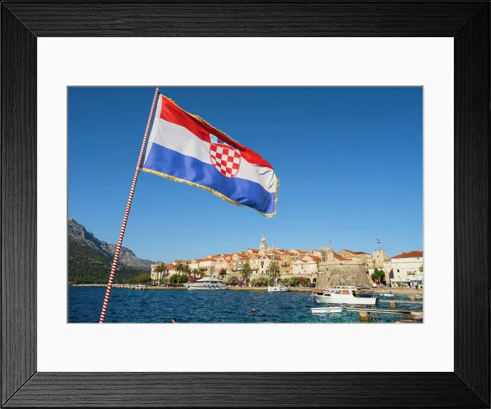 Framed Print : Korcula Old Town. Korcula, Dalmatia, Croatia Framed Print : Korcula Old Town. Korcula, Dalmatia, Croatia