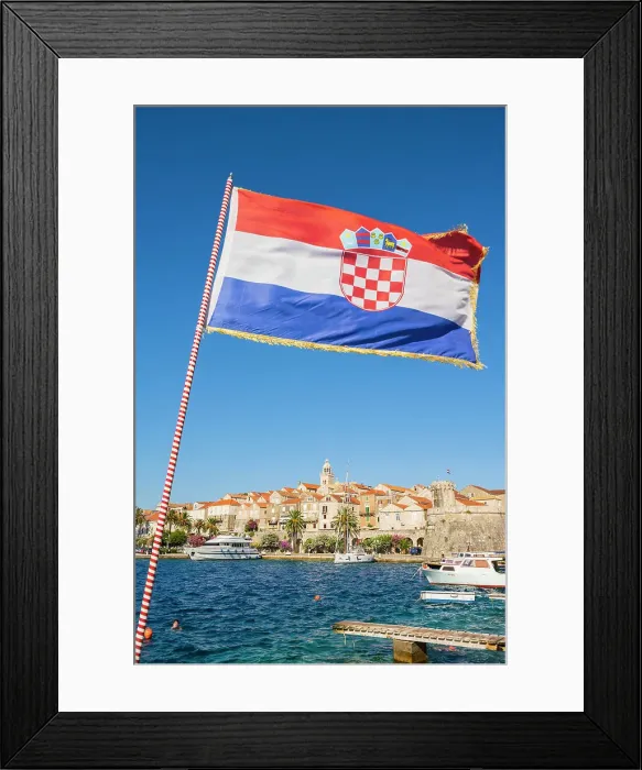 Framed Print : Korcula Old Town. Korcula, Dalmatia, Croatia