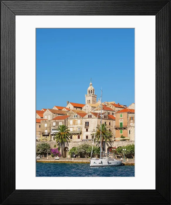 Framed Print : Korcula Old Town. Korcula, Dalmatia, Croatia