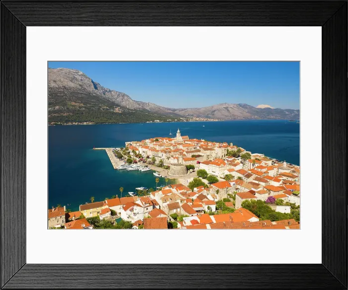 Framed Print : Korcula Old Town. Korcula, Dalmatia, Croatia Framed Print : Korcula Old Town. Korcula, Dalmatia, Croatia