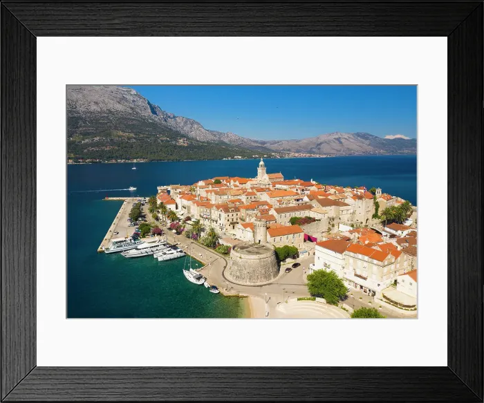 Framed Print : Korcula Old Town. Korcula, Dalmatia, Croatia