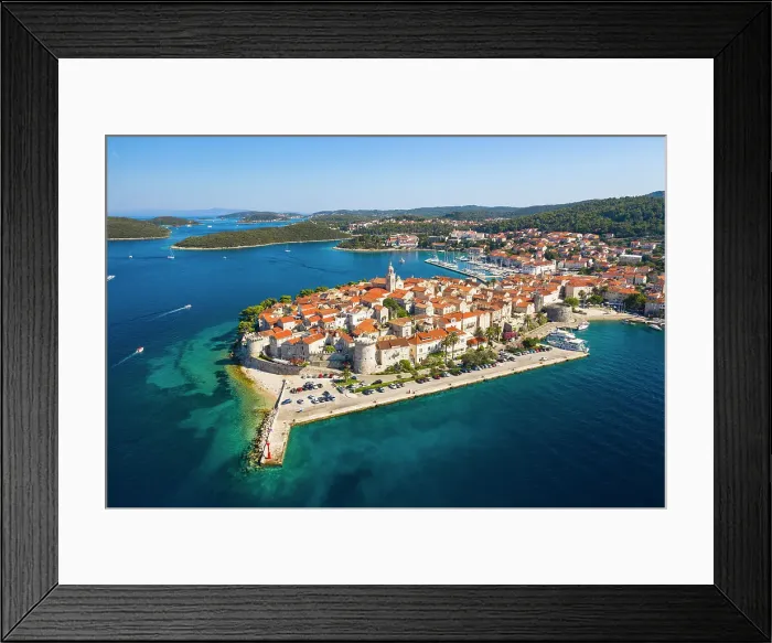 Framed Print : Korcula Old Town. Korcula, Dalmatia, Croatia