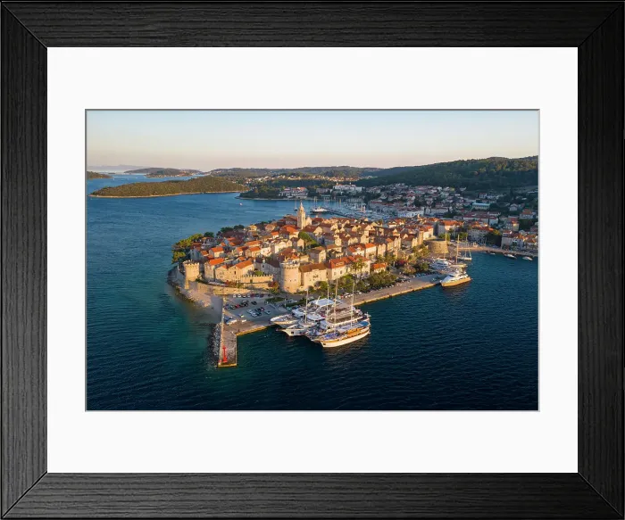 Framed Print : Korcula Old Town. Korcula, Dalmatia, Croatia Framed Print : Korcula Old Town. Korcula, Dalmatia, Croatia