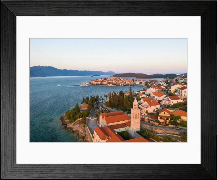 Framed Print : Korcula Old Town. Korcula, Dalmatia, Croatia