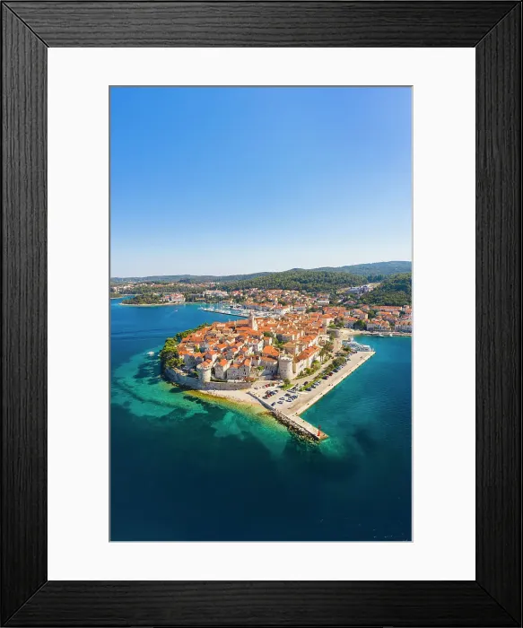 Framed Print : Korcula Old Town. Korcula, Dalmatia, Croatia Framed Print : Korcula Old Town. Korcula, Dalmatia, Croatia