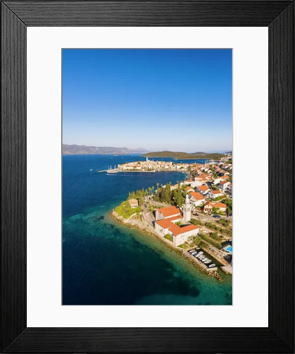 Framed Print : Korcula Old Town. Korcula, Dalmatia, Croatia