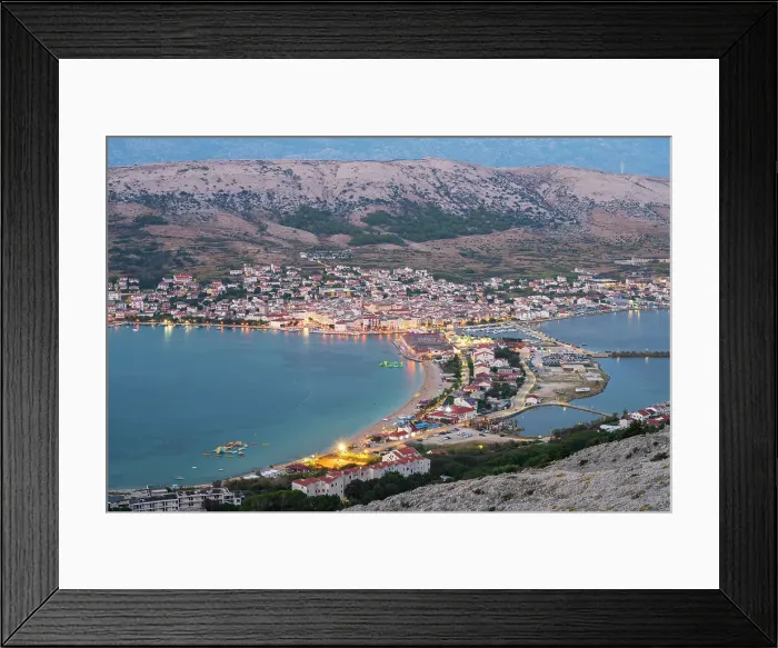 Framed Print : Pag Town, Pag, Croatia Framed Print : Pag Town, Pag, Croatia