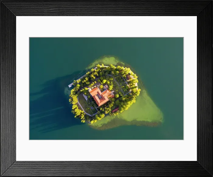 Framed Print : Visovac Monastery, part of the Franciscan Province of the Most Holy Redeemer based in Split, is a Catholic monastery on the island of Visovac in the Krka National Park, Croatia