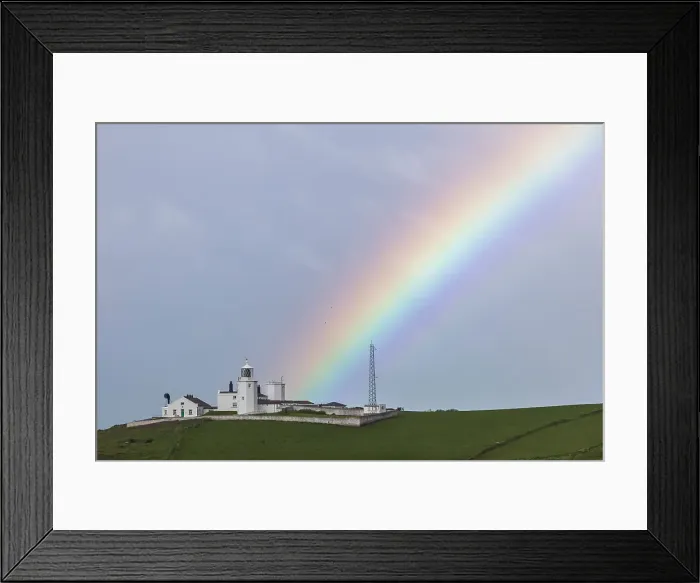 Framed Print : Rainbow over Lizard Point Lighthouse on the Lizard Peninsula, Cornwall, England. Spring (April) 2024 Framed Print : Rainbow over Lizard Point Lighthouse on the Lizard Peninsula, Cornwall, England. Spring (April) 2024