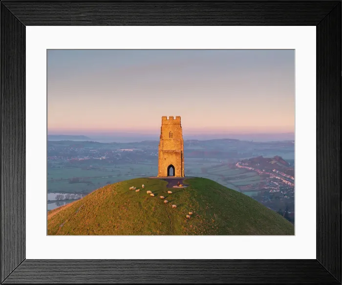 Framed Print : St Michael's Tower on Glastonbury Tor at dawn, Glastonbury, Somerset, England. Winter (February) 2024 Framed Print : St Michael's Tower on Glastonbury Tor at dawn, Glastonbury, Somerset, England. Winter (February) 2024