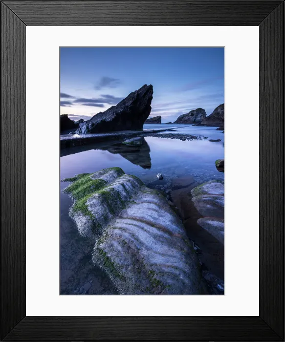 Framed Print : Twilight at Combe Martin on the north Devon coast, Exmoor National Park, Devon, England. Winter (February) 2024 Framed Print : Twilight at Combe Martin on the north Devon coast, Exmoor National Park, Devon, England. Winter (February) 2024