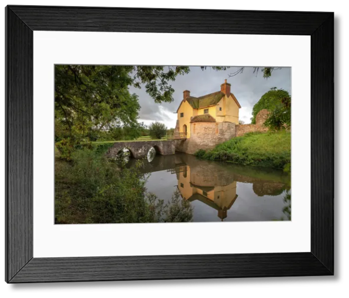 Framed Print : Stogursey Castle thatched Gatehouse, Stogursey, Somerset, England. Autumn (September) 2023 Framed Print : Stogursey Castle thatched Gatehouse, Stogursey, Somerset, England. Autumn (September) 2023