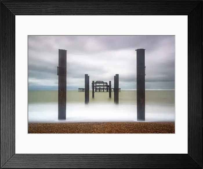 Framed Print : Remains of the West Pier, Brighton, East Sussex, England Framed Print : Remains of the West Pier, Brighton, East Sussex, England