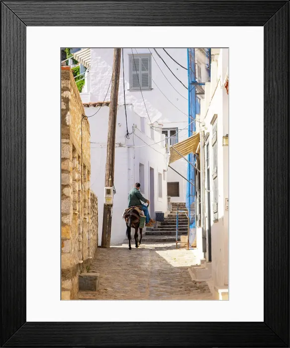 Framed Print : Hydra Town, Hydra (Ydra), Saronic Islands, Greecemule Framed Print : Hydra Town, Hydra (Ydra), Saronic Islands, Greecemule