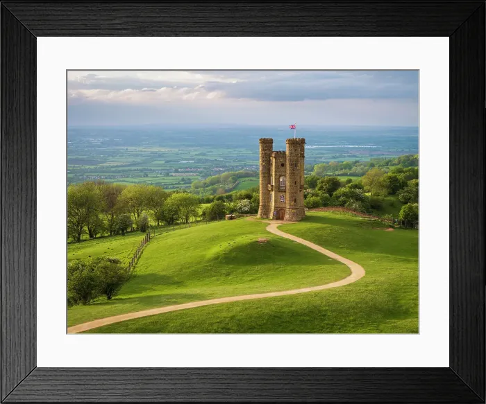 Framed Print : Aerial view of Broadway Tower in the Cotswolds, Worcestershire, England. Spring (May) 2024 Framed Print : Aerial view of Broadway Tower in the Cotswolds, Worcestershire, England. Spring (May) 2024