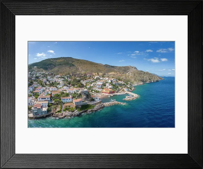 Framed Print : Kaminia Port near Hydra Town, Hydra (Ydra), Saronic Islands, Greece