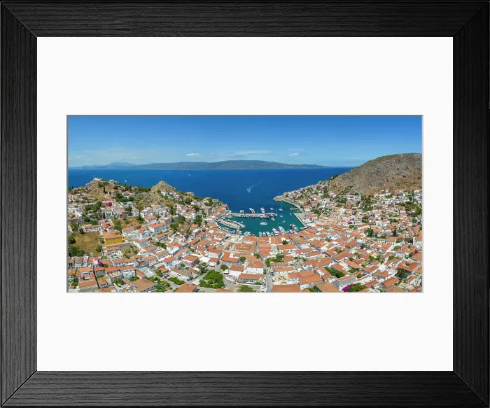 Framed Print : Harbour of Hydra Town, Hydra (Ydra), Saronic Islands, Greece