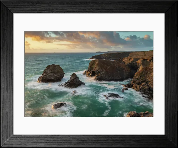 Framed Print : Dramatic coastal scenery near Trevose Head in North Cornwall, England. Summer (August) 2018 Framed Print : Dramatic coastal scenery near Trevose Head in North Cornwall, England. Summer (August) 2018